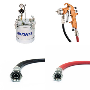 Binks 10 Litre Stainless Steel Ported Pressure Pot Package 1