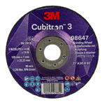 3M Cubitron 3 Depressed Center Grinding Wheel T27 125mm x 7mm x 22.23mm Pack of 10
