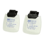 3M D3125 P2R Secure Click Filters with Dual Flow, pack of 2