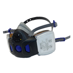3M HF-800SD Secure Click Half Mask Reusable Respirator Kit, Speaking Diaphragm