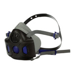 3M HF-800SD Secure Click Half Mask Reusable Respirator, Speaking Diaphragm