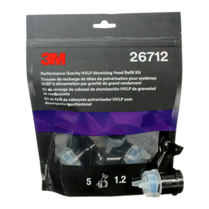 3M Performance Gravity HVLP Atomizing Head Blue, 1.2 Pack of 5