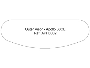 Outer Visor for Apollo 60CE Helmet