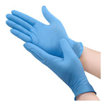 Blue Powder Free Nitrile Gloves pack of 100