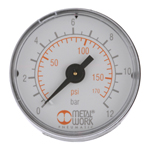 Metal Work Pressure Gauge 50mm, 12BAR, 1/8"