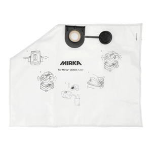 Mirka Fleece Dustbags For DEXOS 1217 Dust Extractor Pack of 5