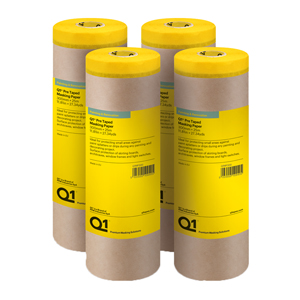Q1 Pre Taped Masking Paper 300mm X 25m Multi Pack of 4