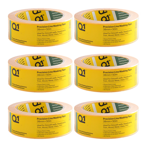 Q1 Precision Line Masking Tape 38mm Multi Pack of 6