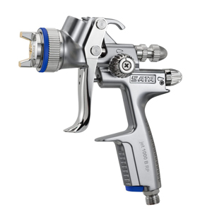 SATAJet 1000 B RP Air Spray Gun with 0.6l QCC PVC gravity cup with swivel joint
